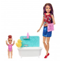 Barbie Chůva herní set Skipper koupání