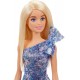 Mattel Barbie v třpytivých šatech modrá